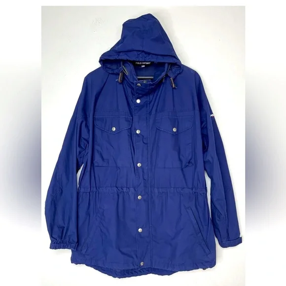 Ralph Lauren Polo Sport Full Zip, Button Flap Cover. Hooded Jacket. Size: M - Picture 1 of 7